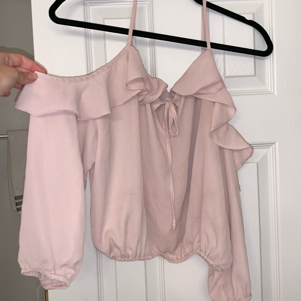 Off the shoulder draped top